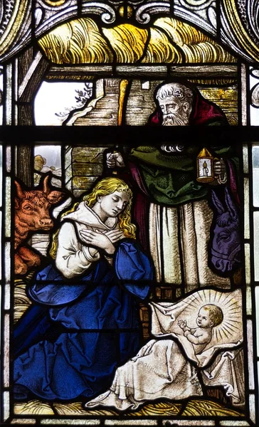 Fensterbild: Geburt Jesu